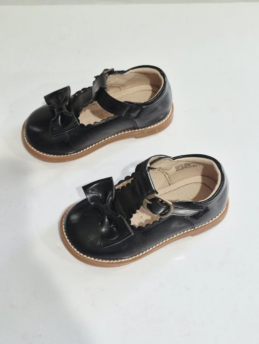 KIDERENCE Baby Girl Black Bow Mary Jane Shoes
